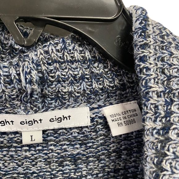 Eight Eight Eight Woman's Sz Large Cowl Neck Tunic Length Sweater - Picture 5 of 14